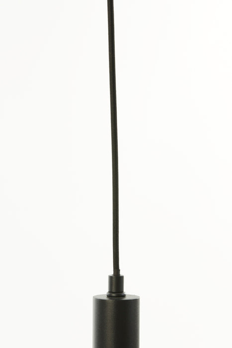 Light & Living Light&living Hanglamp Ø16x26 cm LEKAR zwart+smoke glas