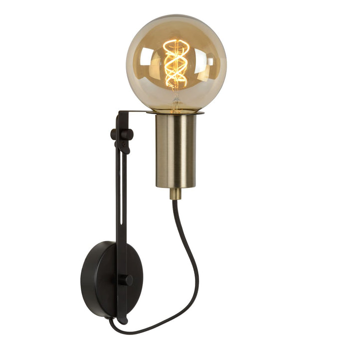 Lucide MALCOLM Wandlamp 1xE27 - Zwart