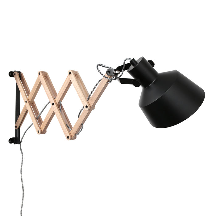 Anne Lighting Porter wandlamp zwart hout kapdiameter: 18 cm