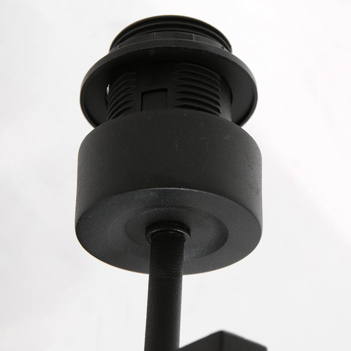 Steinhauer - wandlamp - Stang - zwart - metaal velours stof - bedlampje - E27 - 8176ZW