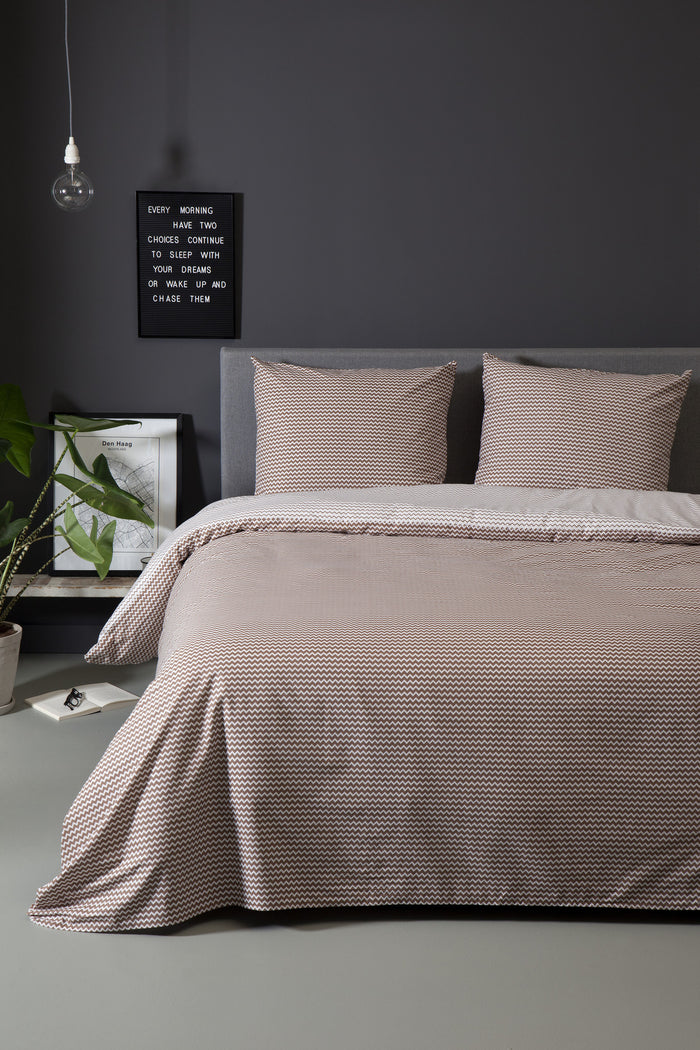Ten Cate Katoenen Dekbedovertrek - 200x200|220 - Jazz Taupe Naturel