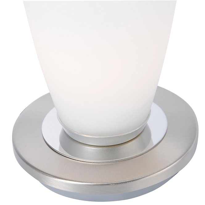 Paul Neuhaus Tyra LED Tafellamp wit opaal glas|nikkel & touchdimmer