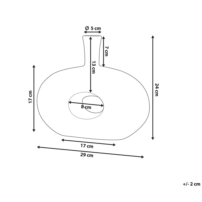 Beliani - ARWAD - Decoratieve vaas - Zwart - Keramiek
