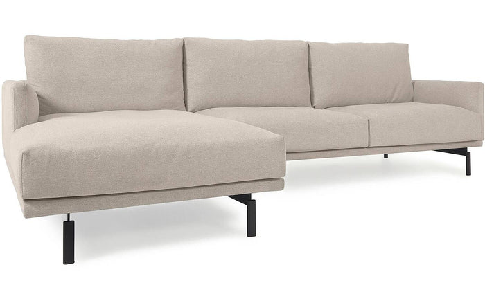 Kave Home - 3-zitsbank Galene beige linkse chaise longue 254 cm