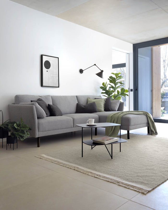 Kave Home - Gilma 3-zitsbank met rechts|links chaise longue in
