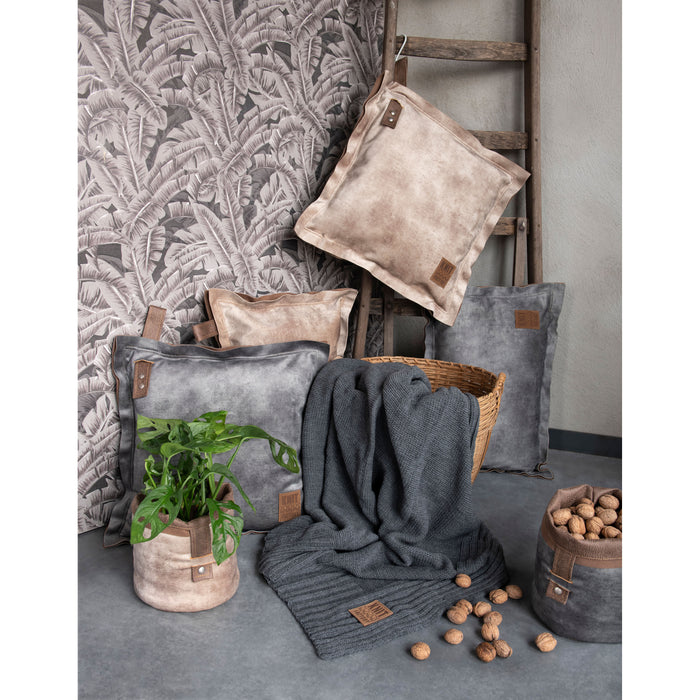 Knit Factory Dax Sierkussen - Licht Grijs - 60x40 cm