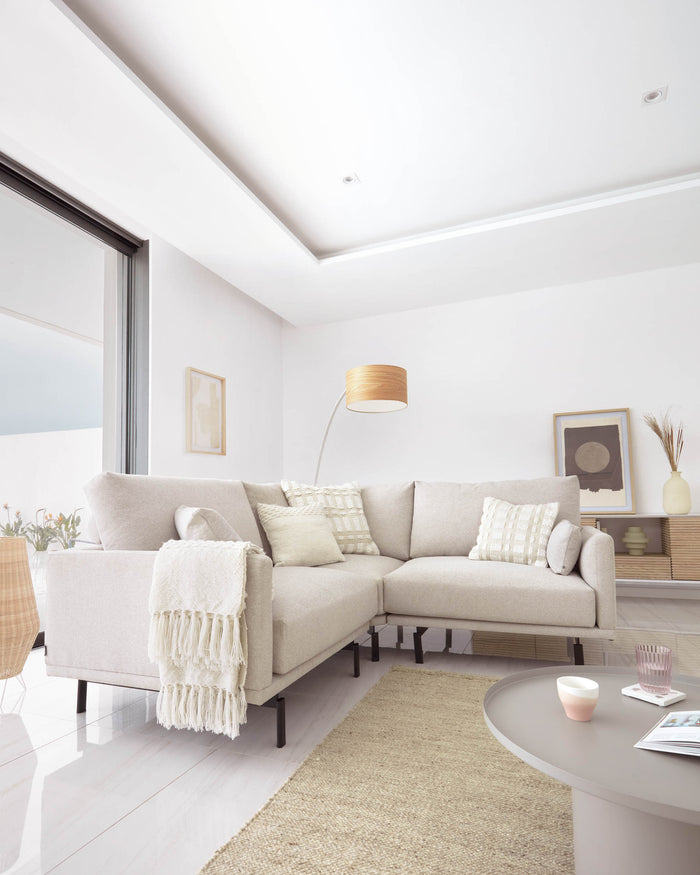 Kave Home - Bijzettafel Fleksa rond in grijs metaal Ø 72 cm