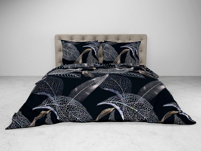 Heckett Lane Dekbedovertrek Flanel Liba - oil black