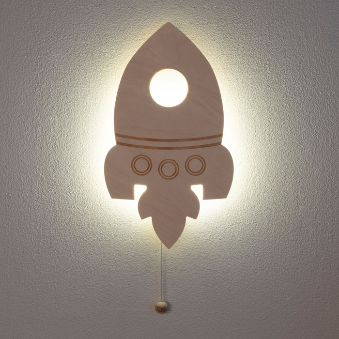 Baby's Only Wandlamp raket Wonder - Bruin - 35x20 cm