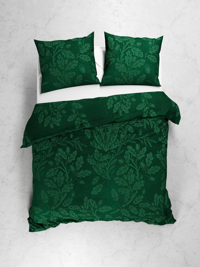 Heckett Lane Dekbedovertrek Flanel Boas - halo green