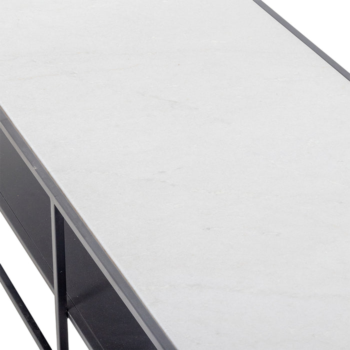 Giga Meubel  Salontafel Wit Marmer - Rechthoekig 140cm - Tafel Alba