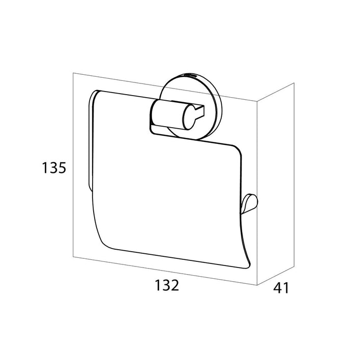 Tiger Noon Toiletrolhouder met Klep - Zwart