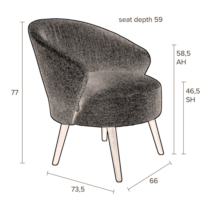 Dutchbone Waldo Fauteuil