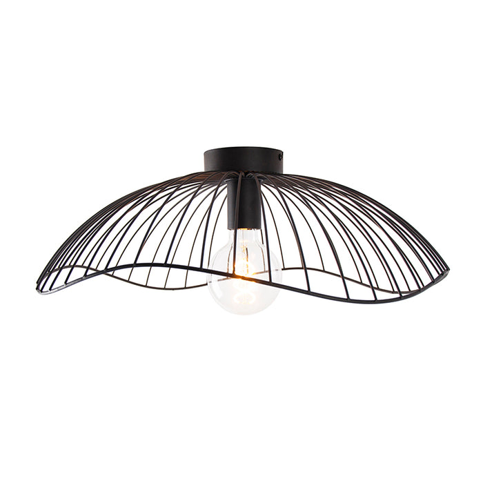 QAZQA Design plafondlamp zwart 50 cm - Pua