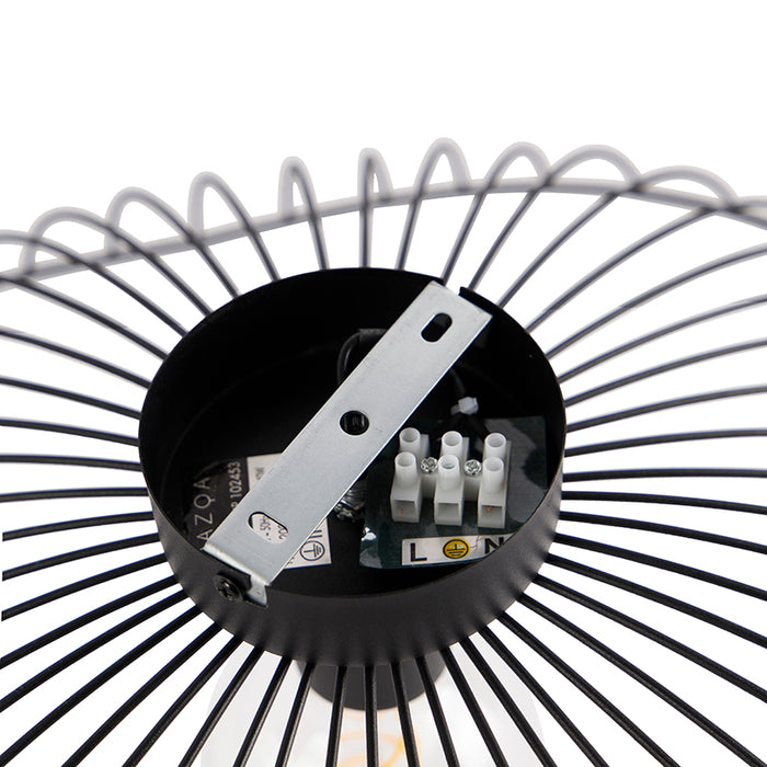 QAZQA Design plafondlamp zwart 50 cm - Pua