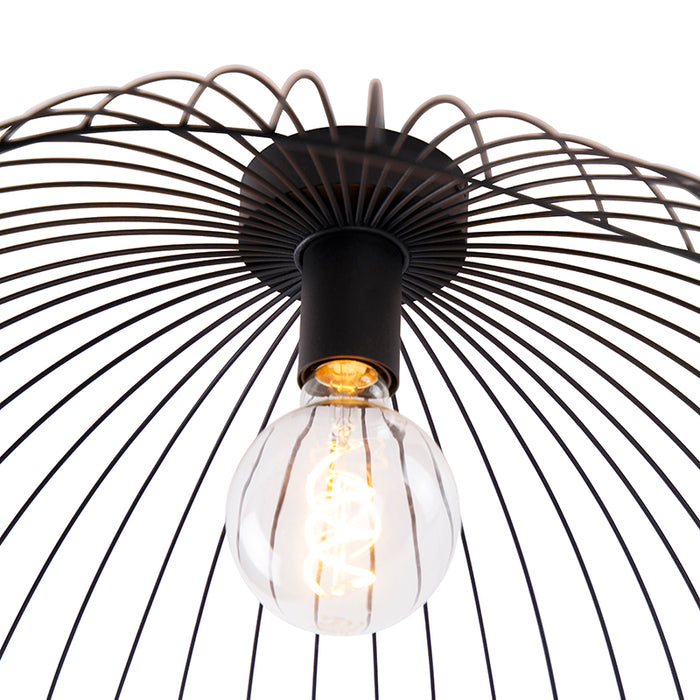 QAZQA Design plafondlamp zwart 50 cm - Pua