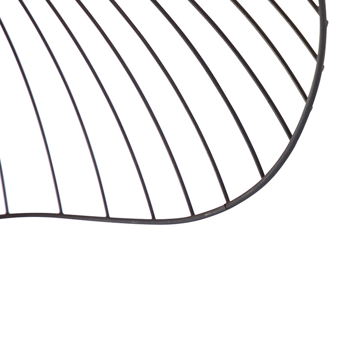 QAZQA Design plafondlamp zwart 50 cm - Pua