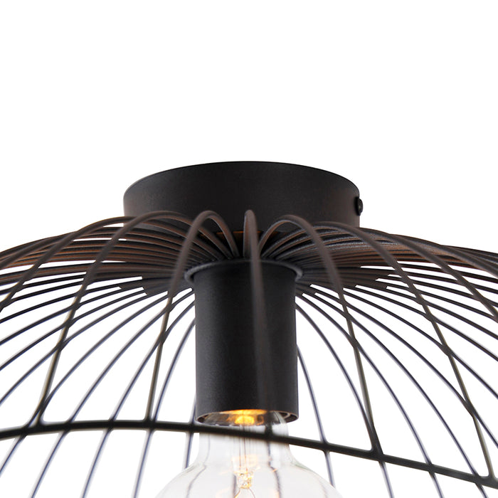 QAZQA Design plafondlamp zwart 50 cm - Pua