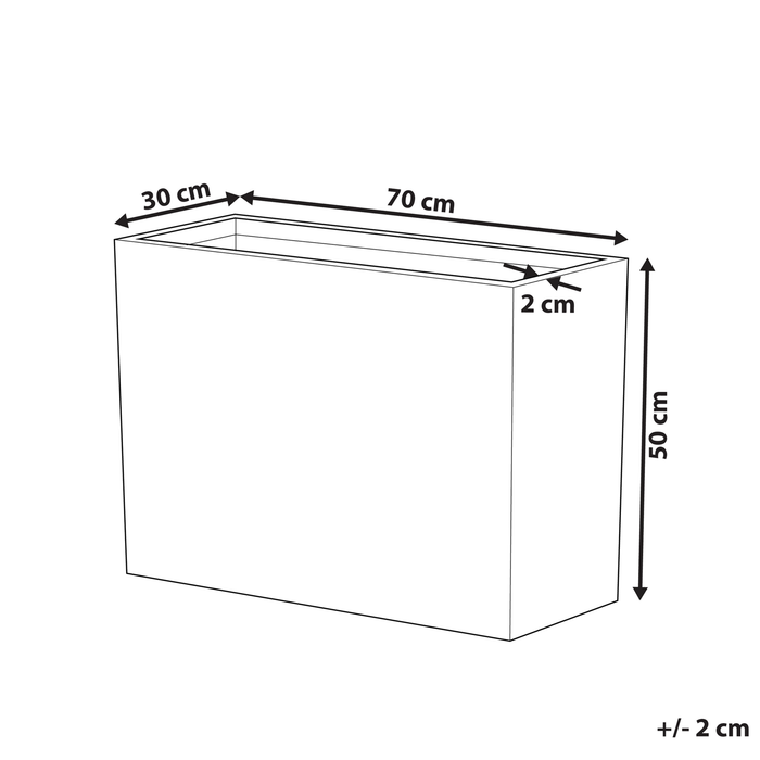 Beliani - EDESSA - Plantenbak - Grijs - 70 cm - Stenenmix
