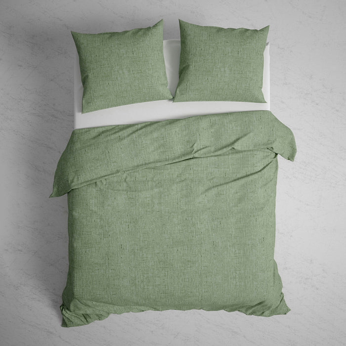 Heckett Lane Dekbedovertrek Flanel Franela - bottle green