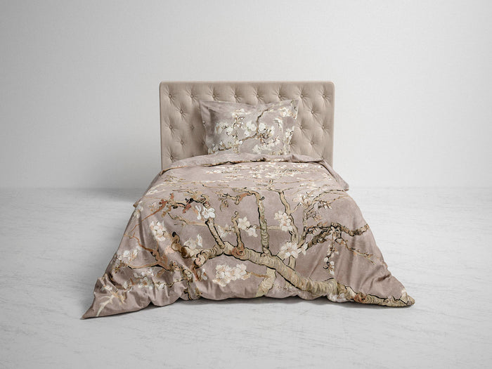 Heckett Lane Dekbedovertrek Katoen Satijn Boaz - wood taupe