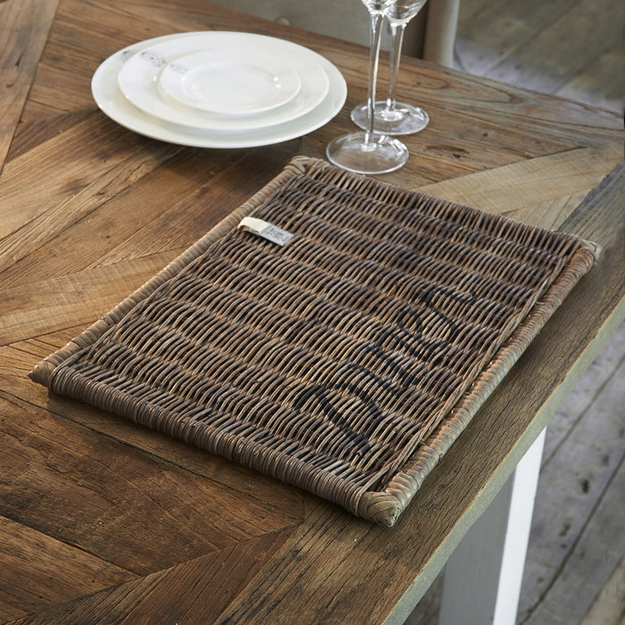 Riviera Maison Rustic Rattan Placemat Diner black 44x33x3