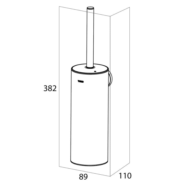 Tiger Noon Toiletborstel met Houder - Zwart