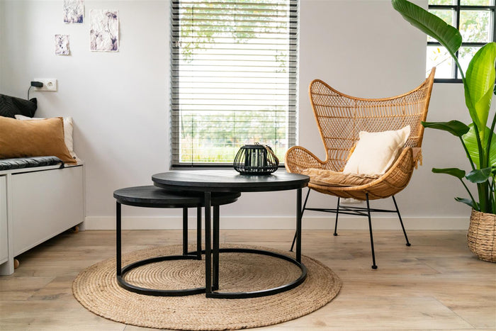 MaximaVida ronde salontafel set Chicago XL zwart 75 cm