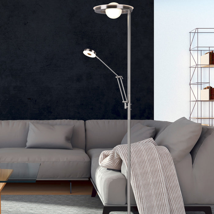 TRIO Barrie Vloerlamp - Nikkel mat