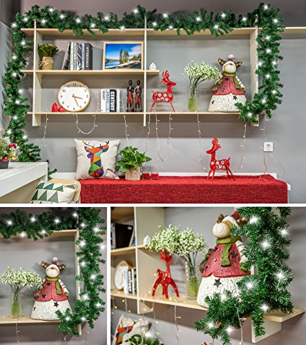 FURNILUX - Kerstguirlande-Kerstslinger met verlichting 5 m