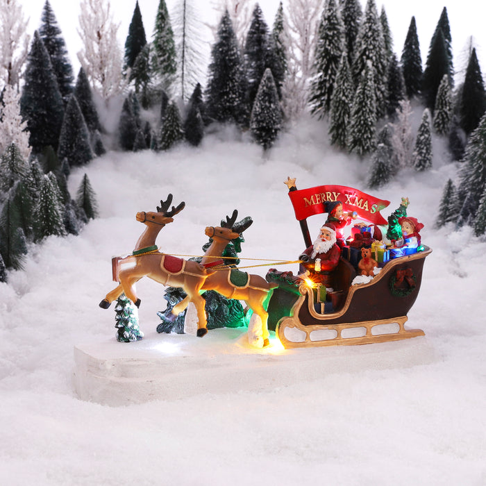 Luville Kerstdorp Miniatuur Kerstman in Slee