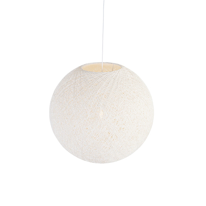 QAZQA Hanglamp corda - Wit - Landelijk - D 800mm