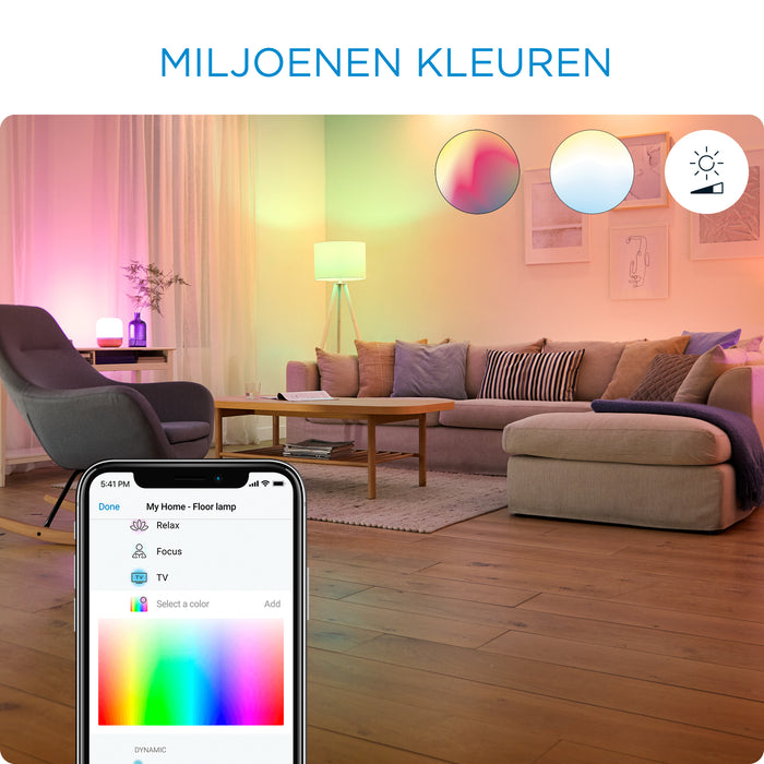WiZ GU10 50W Wi-Fi Spot Wit en Kleur
