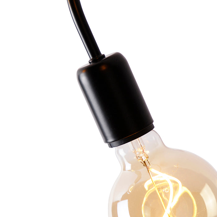 QAZQA Plafondlamp wimme - Zwart - Design - D 28cm