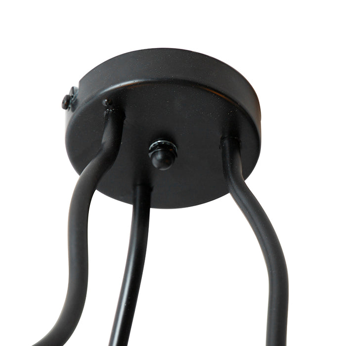 QAZQA Plafondlamp wimme - Zwart - Design - D 28cm