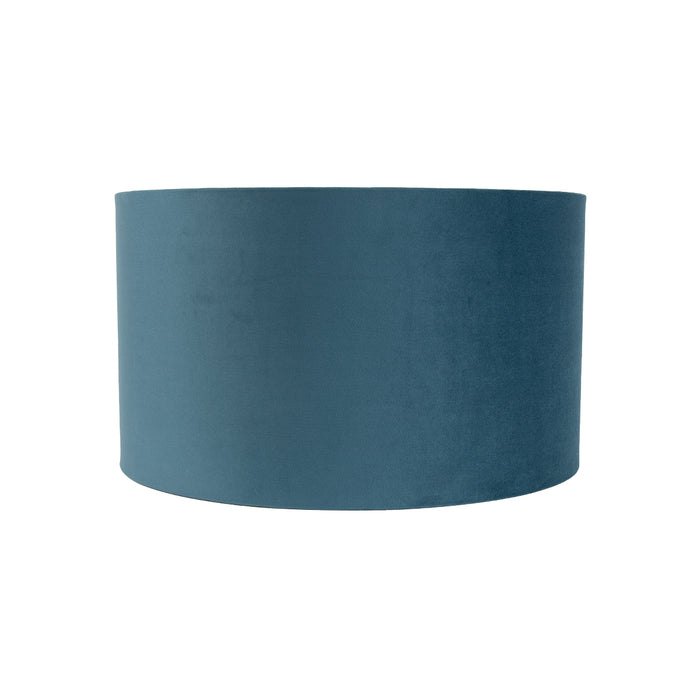 QAZQA Velours lampenkap blauw 35|35|20 met gouden binnenkant