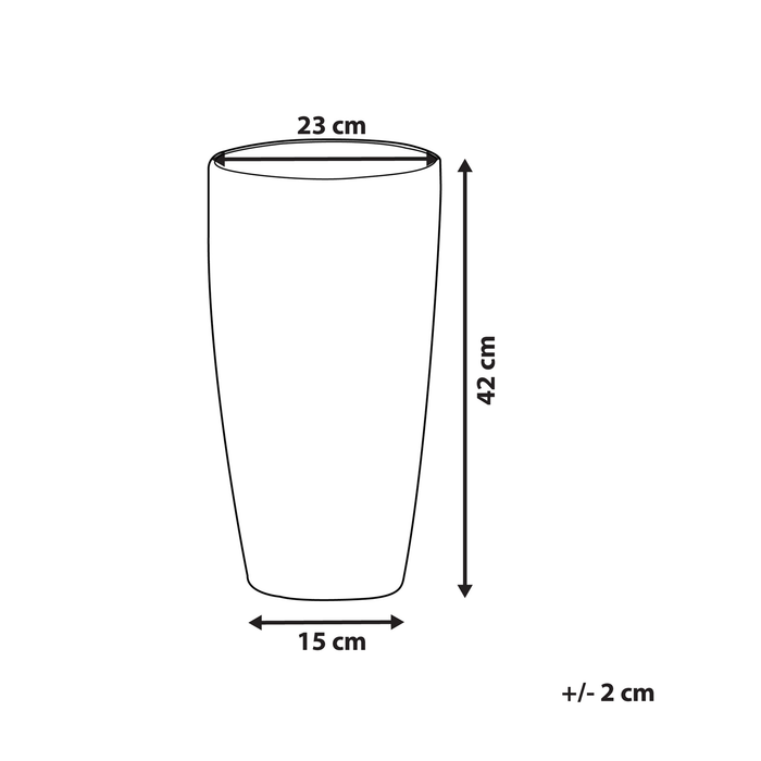 Beliani - LIMENARI - Plantenbak - Wit - 23 cm - Stenenmix