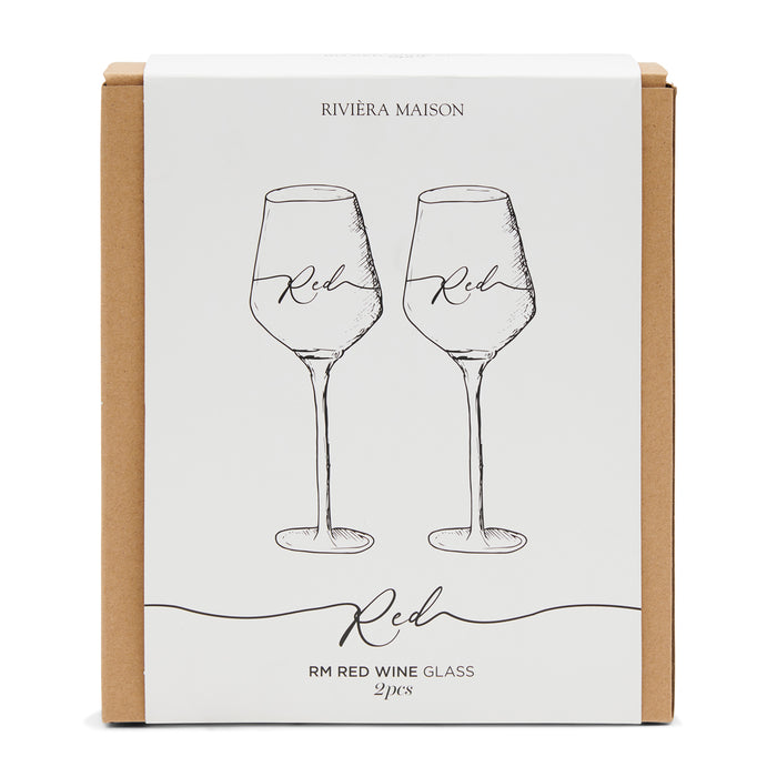 Riviéra Maison RM Rode Wijnglazen - 2 st.