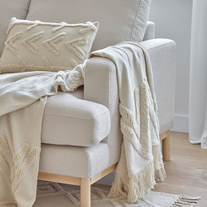 Kave Home Nila Kussenhoes 30 x 50 cm - Wit