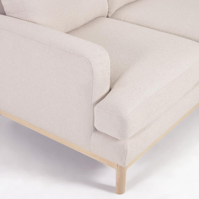 Kave Home Mihaela 3-Zitsbank Chaise Longue Rechts - Wit