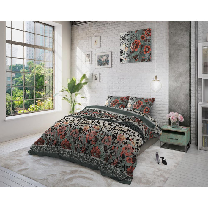 Sleeptime Dekbedovertrek Panther Lacy - antraciet