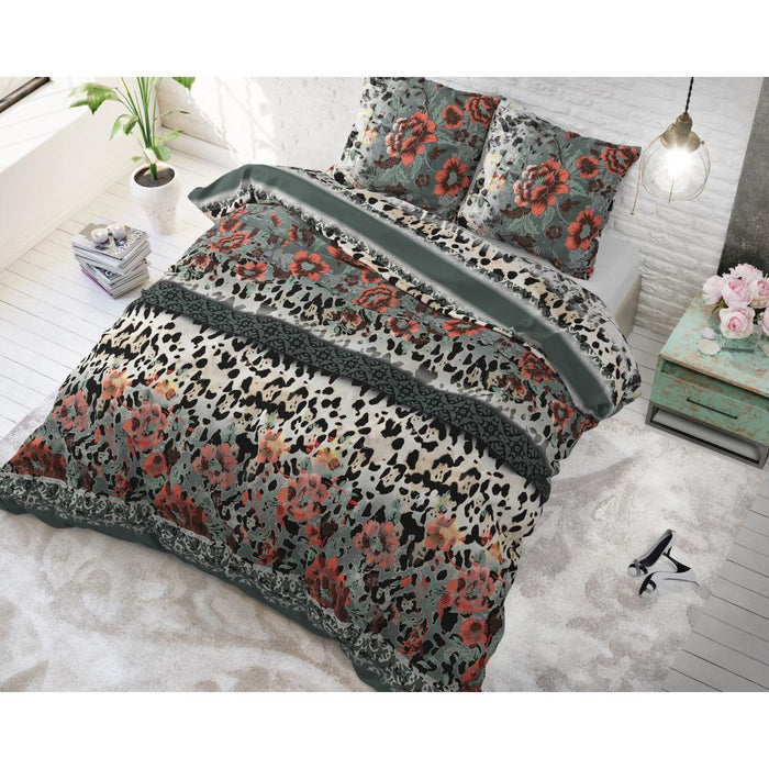 Sleeptime Dekbedovertrek Panther Lacy - antraciet