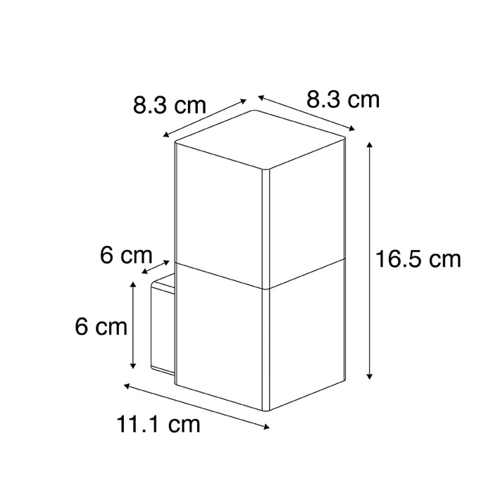 QAZQA Buitenwandlamp zwart met opaal witte kap IP44 - Denmark