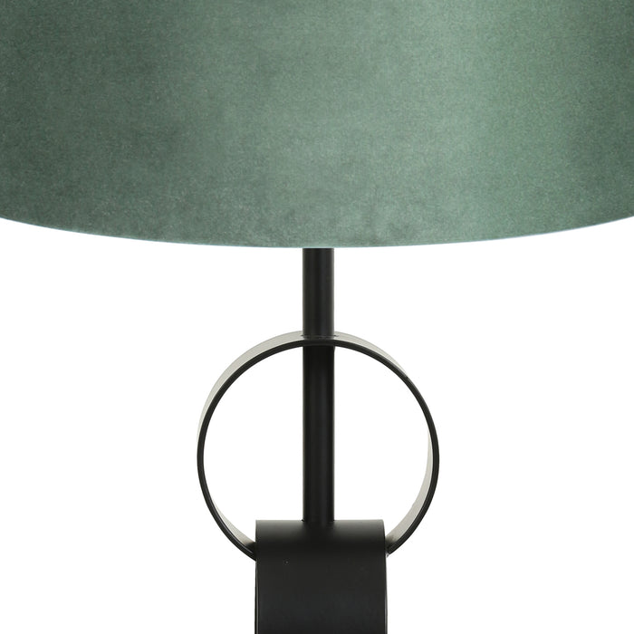 Light & Living Circulum tafellamp met groene velvet kap
