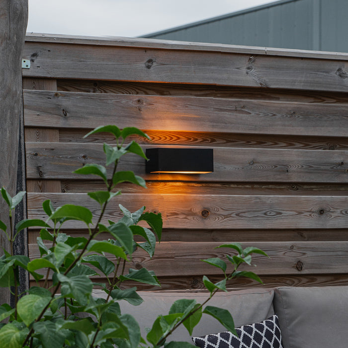 QAZQA Moderne wandlamp zwart IP54 - Houks