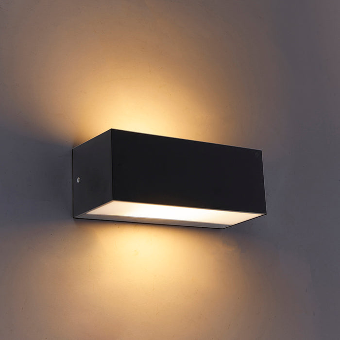 QAZQA Moderne wandlamp zwart IP54 - Houks