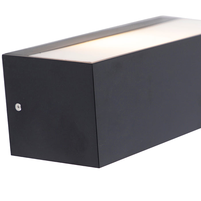 QAZQA Moderne wandlamp zwart IP54 - Houks