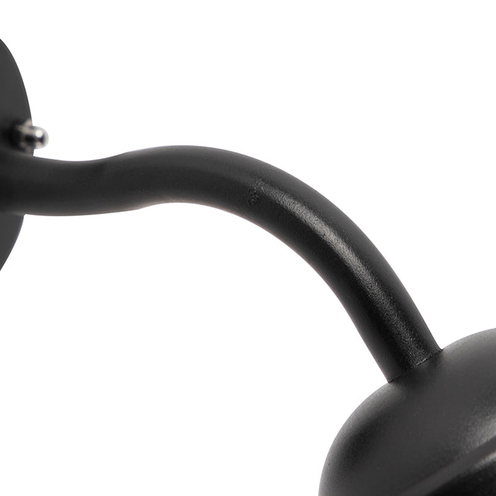 QAZQA Buitenwandlamp zwart met glas IP44 - Munich