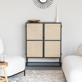 by fonQ Wave Opbergkast - H 100 x B 80 cm - Zwart