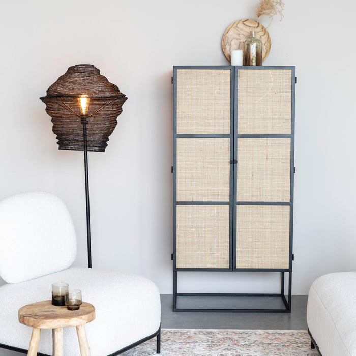 by fonQ Wave Opbergkast - H 145 x B 70 cm - Zwart